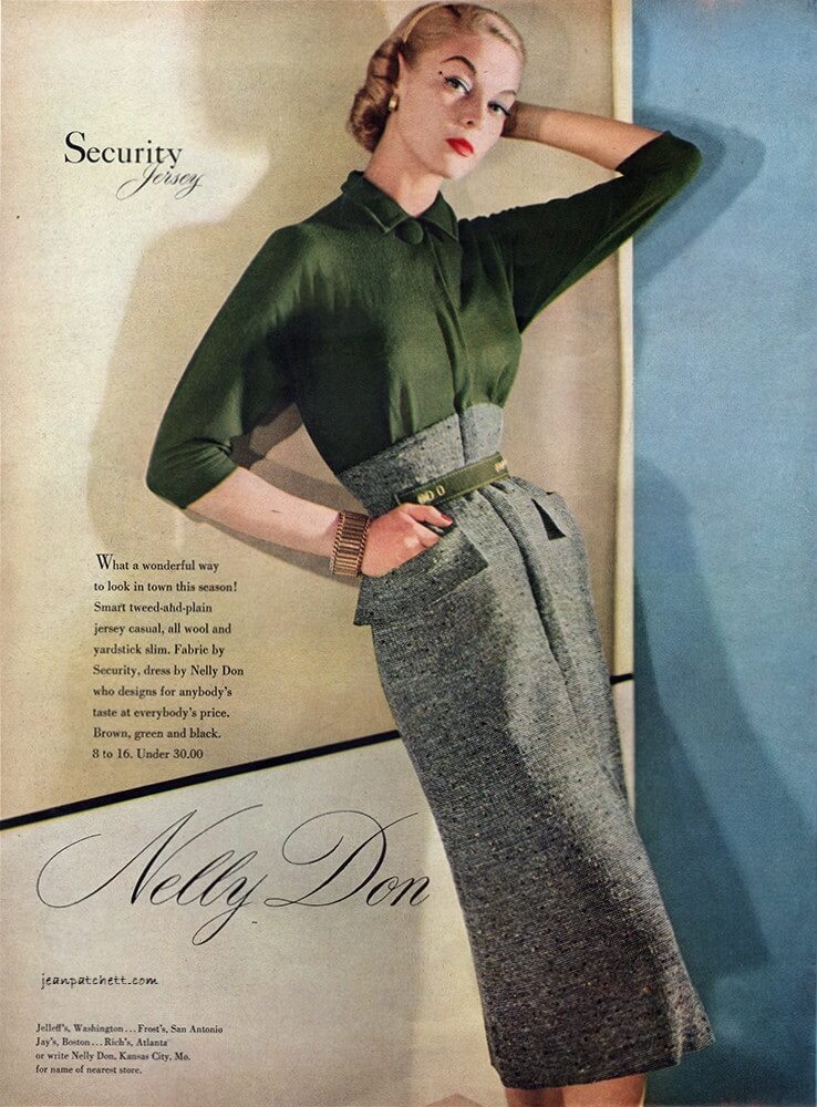 Fifties Fashion Ads Two - An American Goddess of Paris Couture: Jean ...